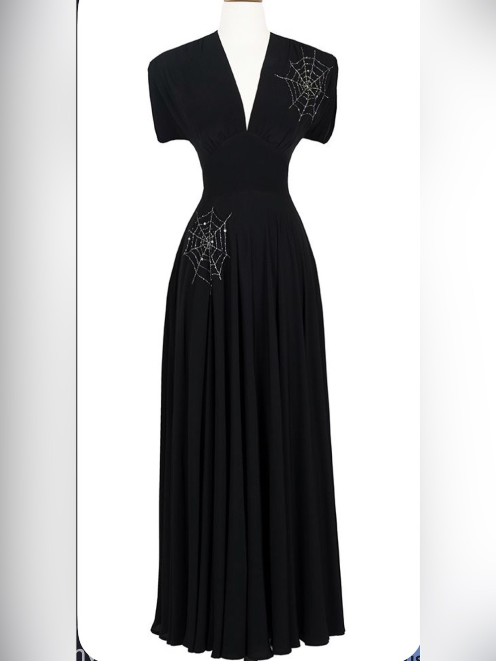Trashy diva Charlotte’s web Maxi Dress with Spiderweb Embroidery size 6 - Picture 2 of 6